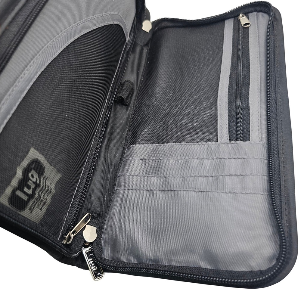 LUG Tango Travel Wallet Quilted Midnight Black Zip Around Passport Holder - Picture 7 of 10